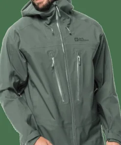 Jack Wolfskin Men's Kammweg 3-Layer Jacket Hedge Green