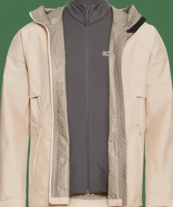 Jack Wolfskin Men's Litestride 3in1Jacket Oyster