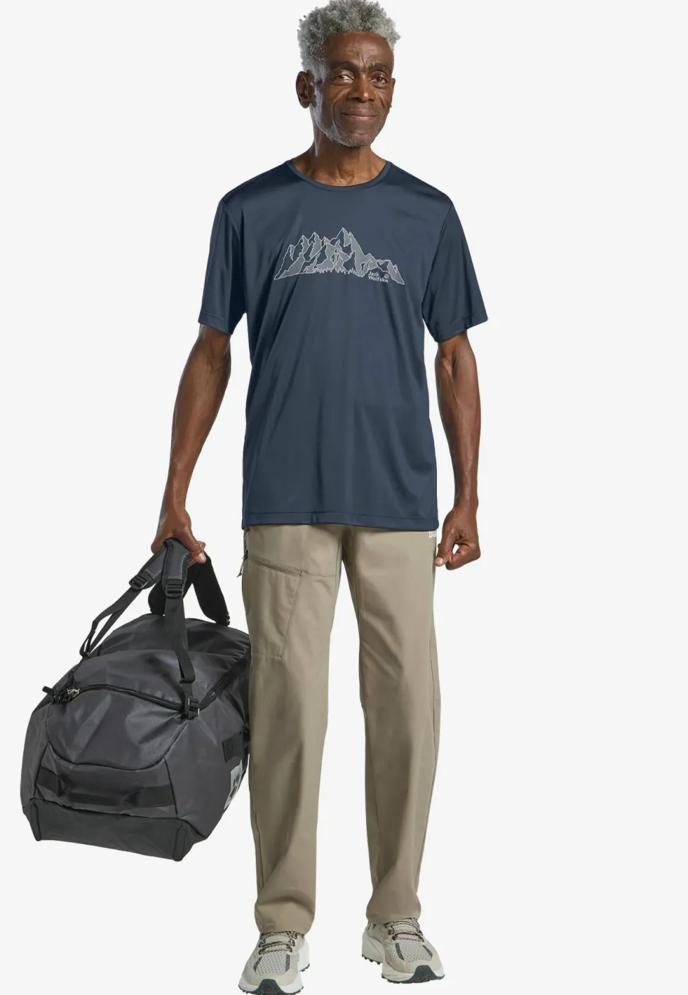 Jack Wolfskin Men's Peak Graphic T New Mountain Midnight Sky