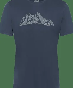 Jack Wolfskin Men's Peak Graphic T New Mountain Midnight Sky