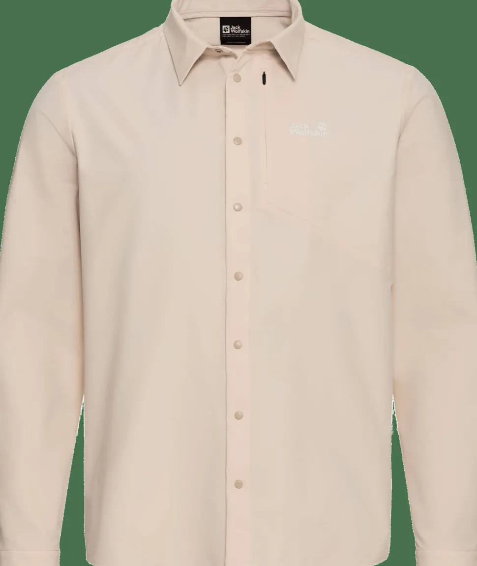 Jack Wolfskin Men's Prelight Suncool Ls Shirt Oyster