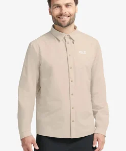 Jack Wolfskin Men's Prelight Suncool Ls Shirt Oyster