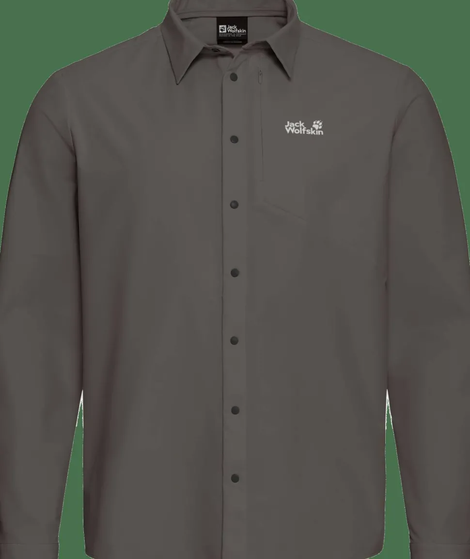 Jack Wolfskin Men's Prelight Suncool Ls Shirt Flint