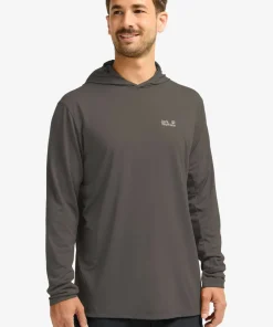 Jack Wolfskin Men's Prelight Suncool Hoody Flint