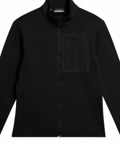 J.Lindeberg Men's Wayne Polartec Mid Layer Black
