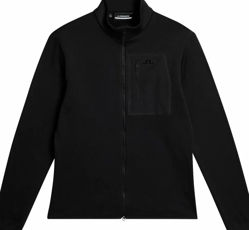 J.Lindeberg Men's Wayne Polartec Mid Layer Black