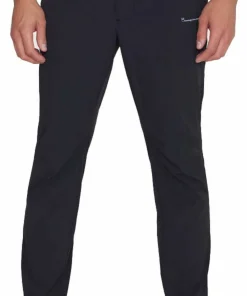 Knowledge Cotton Apparel Men's Tim Tapered Elastic Waist String Pants Black Jet