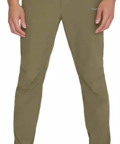 Knowledge Cotton Apparel Men's Tim Tapered Elastic Waist String Pants Burned Olive
