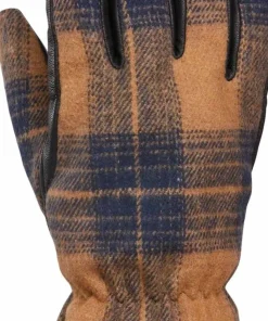 Kombi Men's Lumberjack Wool Blend Gloves Brown Tartan