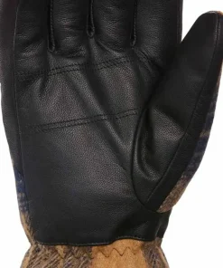 Kombi Men's Lumberjack Wool Blend Gloves Brown Tartan