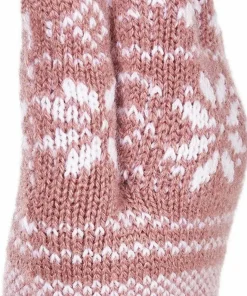 Kombi Unisex Nordic Jacquard Gloves Nostalgia Rose