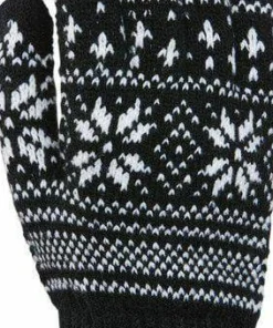 Kombi Unisex Nordic Jacquard Gloves Black