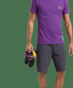 La Sportiva Men's Climbing On The Moon T-Shirt Viola/Giallo