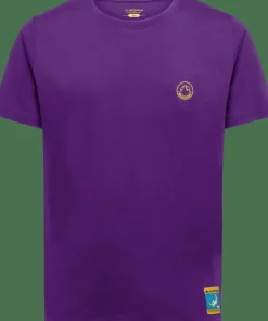 La Sportiva Men's Climbing On The Moon T-Shirt Viola/Giallo