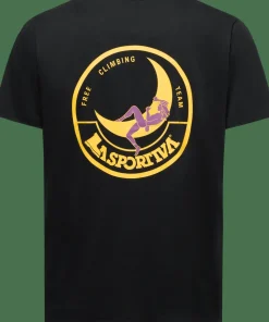 La Sportiva Men's Climbing On The Moon T-Shirt Nero/Giallo