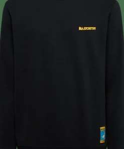 La Sportiva Men's Climbing On The Moon Sweatshirt Nero/Giallo
