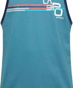 La Sportiva Men's Stripe Cube Tank Hurricane/deep Sea