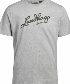 Lundhags Men's Järpen Logo T-Shirt Light Grey Melange
