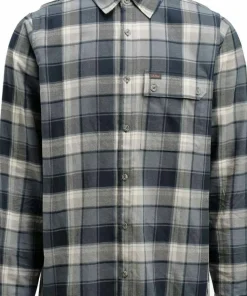 Lundhags Men's Järpen Plaid Flannel Shirt Dark Sky Blue