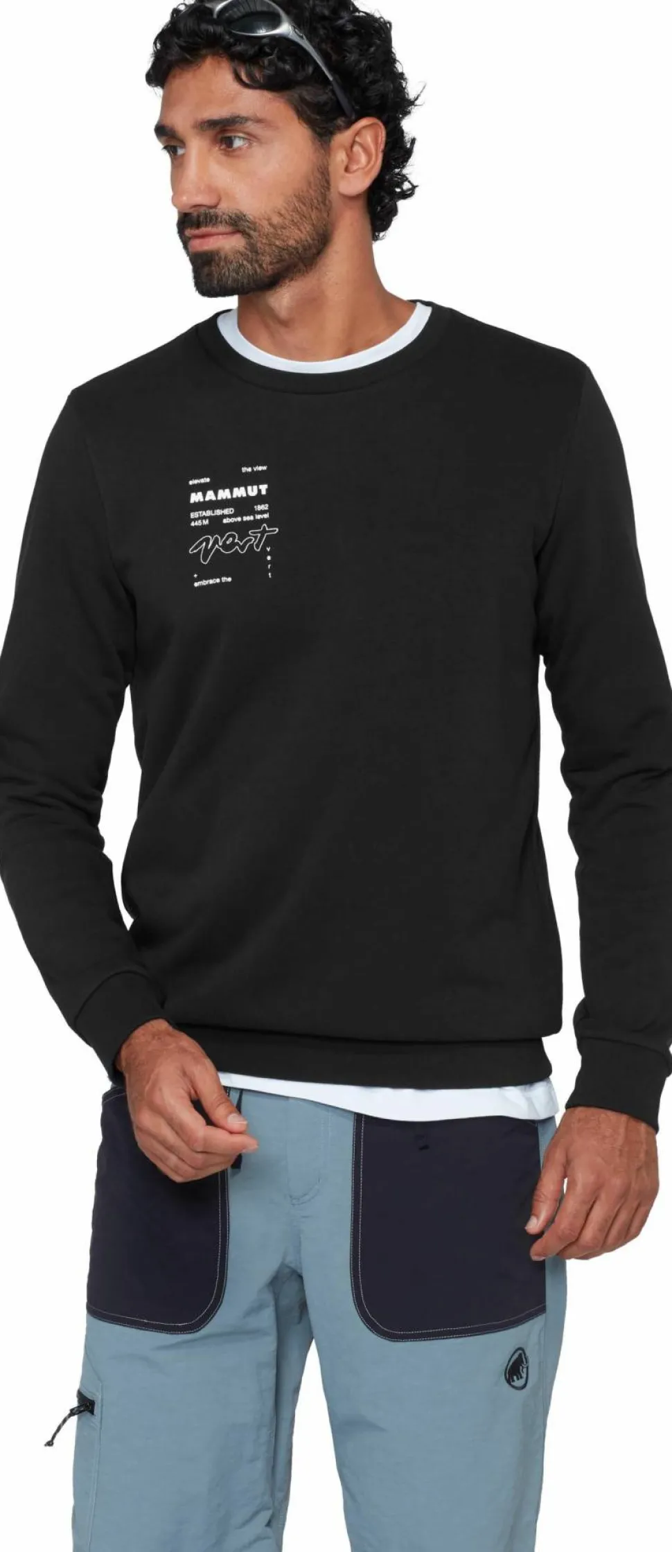 Mammut Men's Mammut Core ML Crew Neck Vert Black