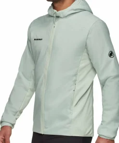 Mammut Men's Rime Air In Hybrid Hooded Jacket Silver Sage