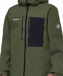 Mammut Men's Stoney Hardshell Hooded Jacket Dark Marsh-black