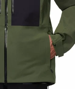 Mammut Men's Stoney Hardshell Hooded Jacket Dark Marsh-black