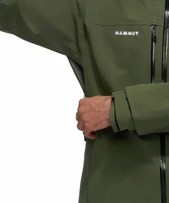 Mammut Men's Stoney Hardshell Hooded Jacket Dark Marsh-black