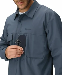 Marmot Men's Airexchange Upf 40 Overshirt Thunderhead