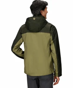 Marmot Men's Precip Eco Jacket Rosin Green/olive Grove