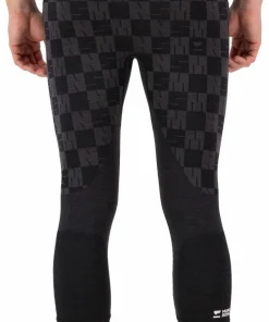 Mons Royale Men's Ascender Merino Seamless 3/4 Legging Forged Iron/Black
