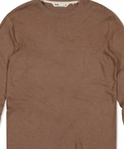 Mons Royale Men's Yonder Merino Organic Cotton Long Sleeve Mocha