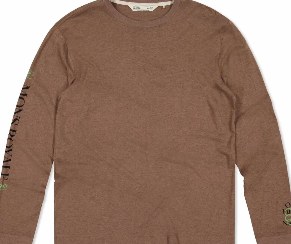 Mons Royale Men's Yonder Merino Organic Cotton Long Sleeve Mocha