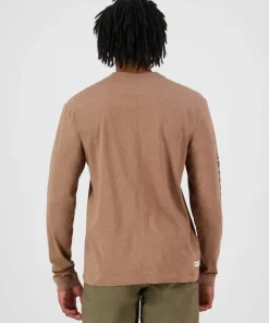 Mons Royale Men's Yonder Merino Organic Cotton Long Sleeve Mocha