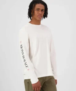 Mons Royale Men's Yonder Merino Organic Cotton Long Sleeve Vintage White