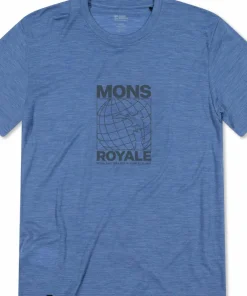 Mons Royale Men's Zephyr Merino Tencel T-Shirt Steel Blue