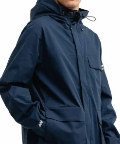Mountain Works Unisex Utility Hybrid Rain Jacket Dress Blue