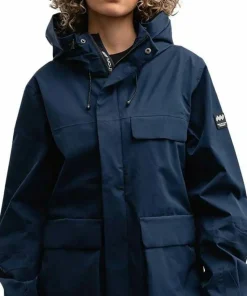 Mountain Works Unisex Utility Hybrid Rain Jacket Dress Blue