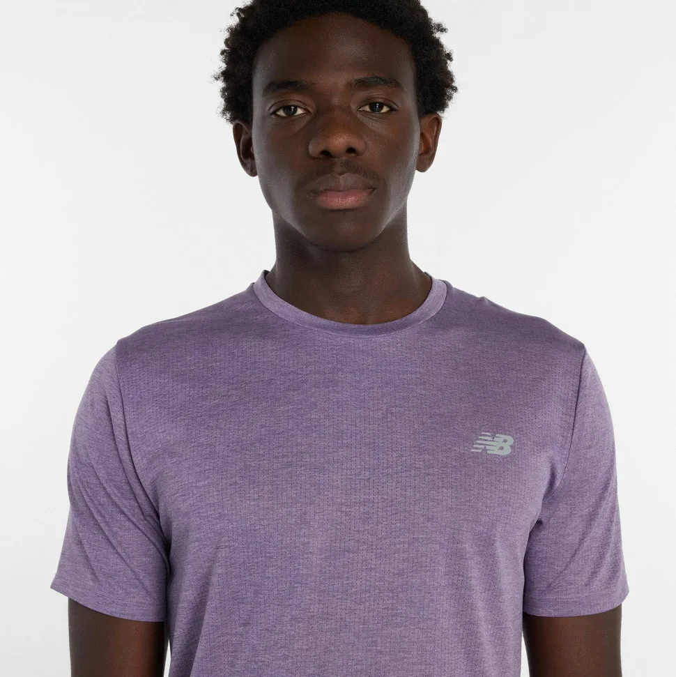 New Balance Men's Athletics T-Shirt Candied Violet Heather