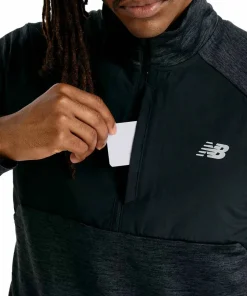 New Balance Men's Athletics Heat Grid 1/2 Zip Black