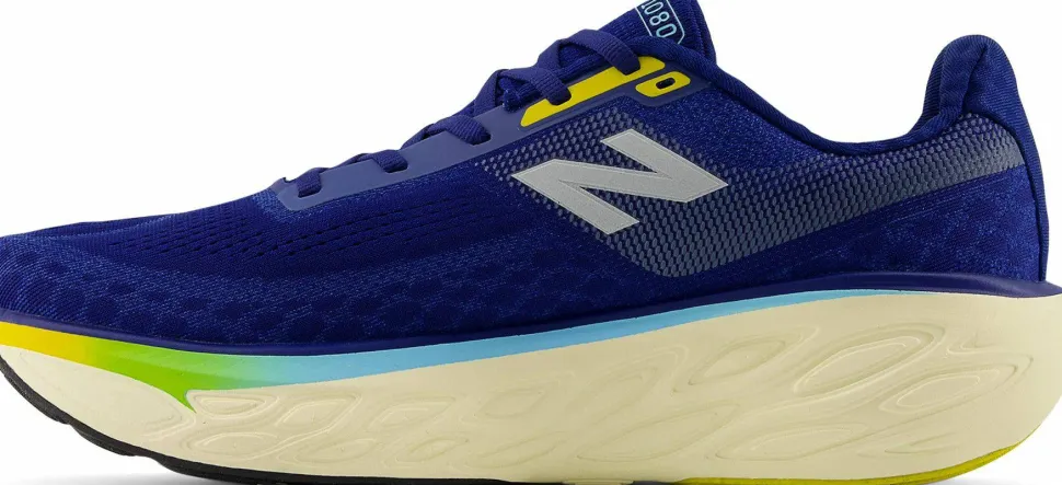 New Balance Men's Freshfoam X 1080v14 Inkwell with Silver Metallic and Ginger Lemon