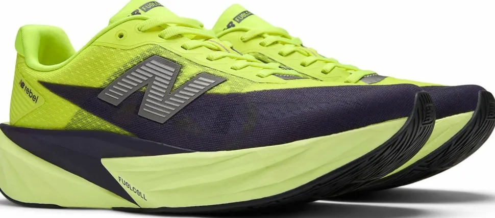 New Balance Men's FuelCell Rebel V5 Alkaline Green / Boysenberry / Dark Silver Metallic