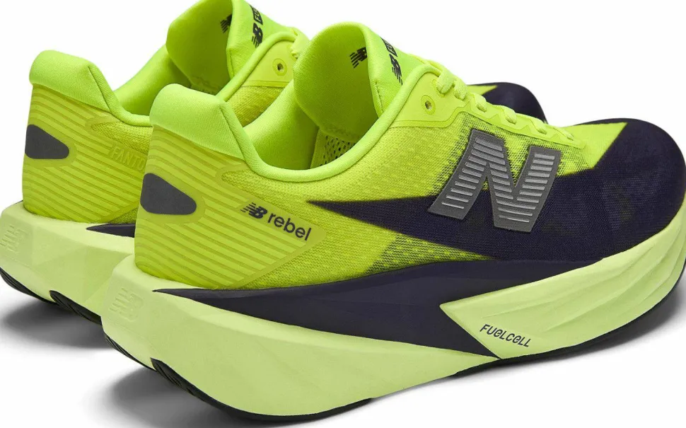 New Balance Men's FuelCell Rebel V5 Alkaline Green / Boysenberry / Dark Silver Metallic