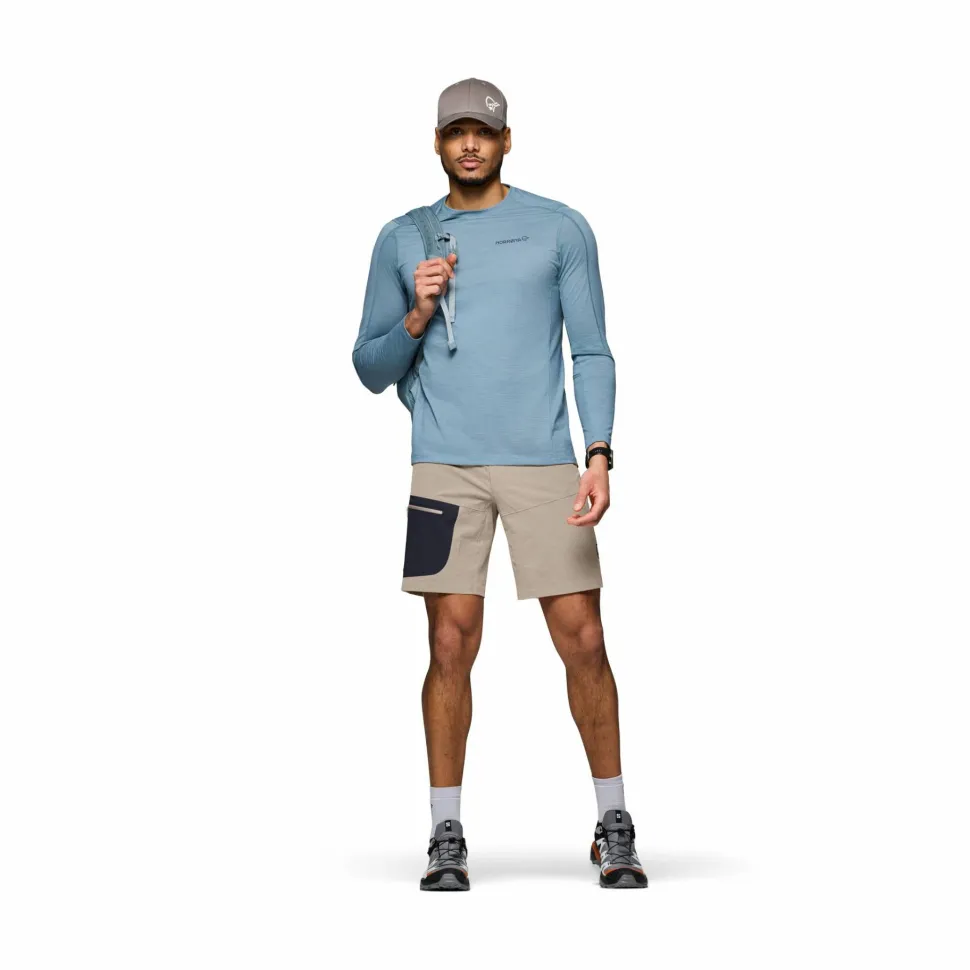 Norrøna Men's Falketind Flex1 Light Shorts Winter Twig/caviar Black