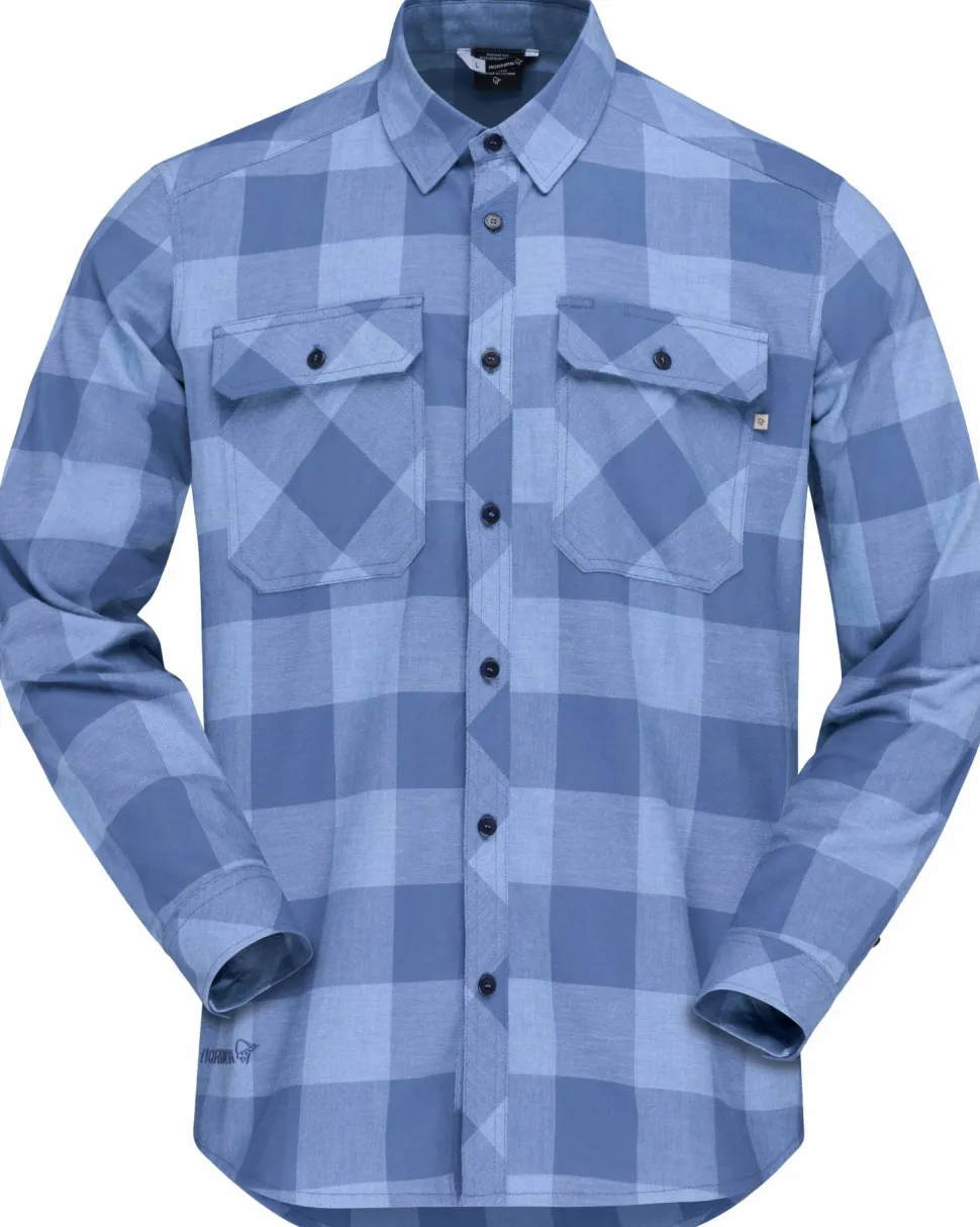 Norrøna Men's Femund Flannel Lightweight Shirt Frozen Fjord