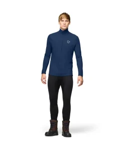 Norrøna Men's Femund PureUll Zip Neck Indigo Night
