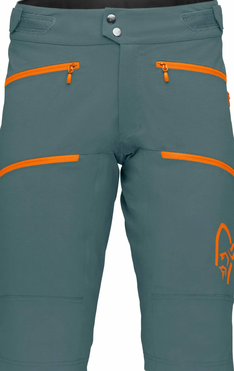Norrøna Men's Fjørå Flex1 Heavy Duty Shorts North Atlantic/Orange Popsicle