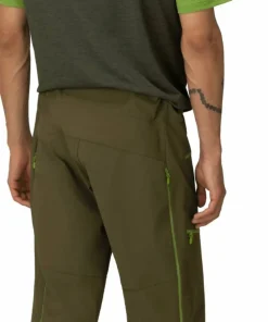 Norrøna Men's Fjørå flex1 Mid Weight Shorts Olive Night/Norrona Green