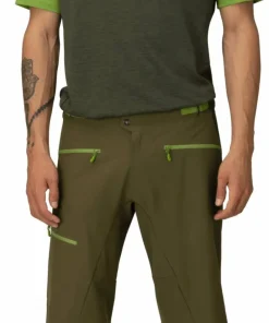 Norrøna Men's Fjørå flex1 Mid Weight Shorts Olive Night/Norrona Green