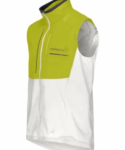 Norrøna Men's Senja Aero90 Vest Golden Lime/snow White